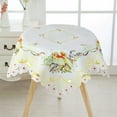 thumbnail image 5 of Easter Bunny Egg Floral Tablecloth, Easter Tablecloth 33.4 Inch Pastel Square Embroidered Spring Egg Table Cover Colorful Floral Linens for Easter Spring Party Dining Kitchen Holiday Decoration, 5 of 6