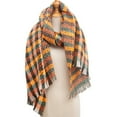 thumbnail image 3 of SCSAlgin Womens Checkered Scarf Thick Tassel Plaid Shawls Wraps Winter Warm Lattice Blanket Scarves, 3 of 3