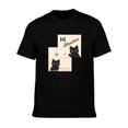 thumbnail image 6 of Men's Abstract Cat Panel Graphic T-Shirt, Cotton Blend Crewneck Short Sleeve Casual Tee, 6 of 8