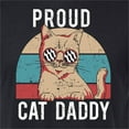 thumbnail image 2 of Proud Cat Daddy Cat Lover Mens Premium Tri Blend T-Shirt, True Black, X-Large, 2 of 5