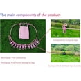 thumbnail image 2 of JP Retractable Portable Clothesline with 12 Clips & 13 Fasteners, Windproof Compact Laundry Line for Travel, Camping, RV, Beach, Pink, 2 of 5