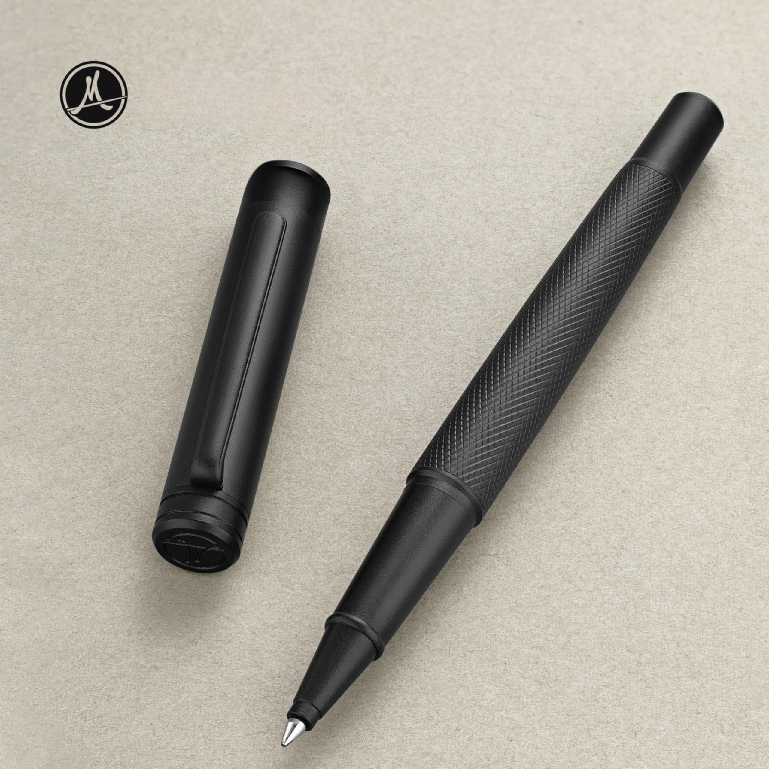 Personalized Matte Black Forest Rollerball Pen  Luxury With Schmidt Ink Refill Fancy Gift Set For Men & Women Business Signature Executive Office Nice Designer Pens