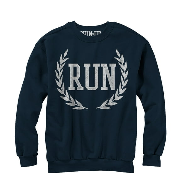 Women's CHIN UP Crown of Laurel Run  Sweatshirt Navy Blue 2X Large