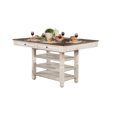 thumbnail image 1 of Topline Home Furnishings Antique White Counter-height Dining Table, 1 of 4