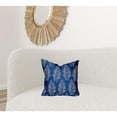 thumbnail image 5 of HomeRoots 17" X 17" Blue And White Zippered Tropical Throw Indoor Outdoor Pillow Cover, 5 of 5