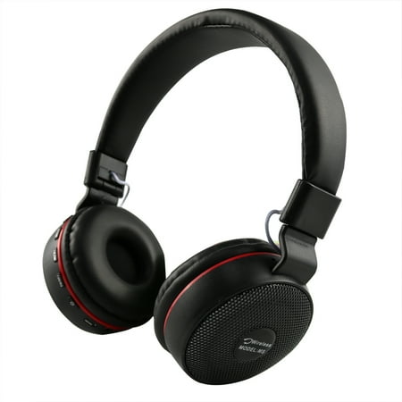 Memory Card Headphones P47 Bluetooth Headphones Over Ear, Stereo Wireless Headset, Foldable, Soft Memory-Protein Earmuffs, w/Built-in Mic, support stereo music, TF card, FM radio function ()