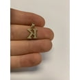 thumbnail image 3 of 10k Real Solid Gold Two Tone K Initial Pendant with Diamond Cut Finish, Available in Different Letters Personalized Letter Jewelry Gifts for Her with 18 Inch Gold Chain, 3 of 5