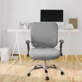 thumbnail image 4 of Elastic Office Chair Seat Covers Stretchable Chair Slipcover Silver computer desk Grey, 4 of 8
