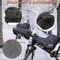 thumbnail image 3 of Bike Handlebar Mittens Gloves Winter Handlebar Muffs Windproof Waterproof Reflective Cycling Gloves Bike Handlebar Cover Hands Warmer with Zipper Pock, 3 of 5
