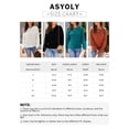 thumbnail image 2 of Asyoly Women's Crew Neck Chunky Knit Sweater Long Lantern Sleeve Casual Oversized Pullover Cute Jumper Solid Color Tops, 2 of 8