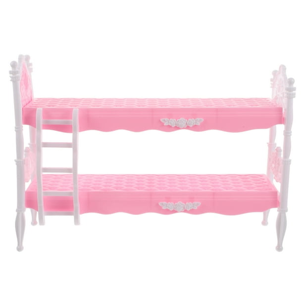 Accesorio para muñeca princesa, litera, modelo para niñas, juego de simulación, muebles de casa de muñecas en miniatura detallados, mini cama