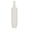 thumbnail image 4 of Deco 79 Ceramic Stripe Texture Vase, 5" x 5" x 23", White, 4 of 4
