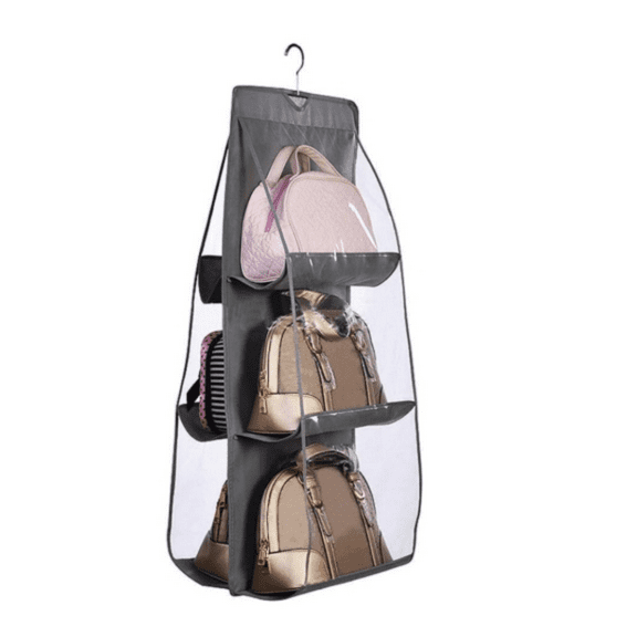 Purses Hanger Hanging Handbag Organizer Bags Storage Holder for Closet with 6 Larger Pockets