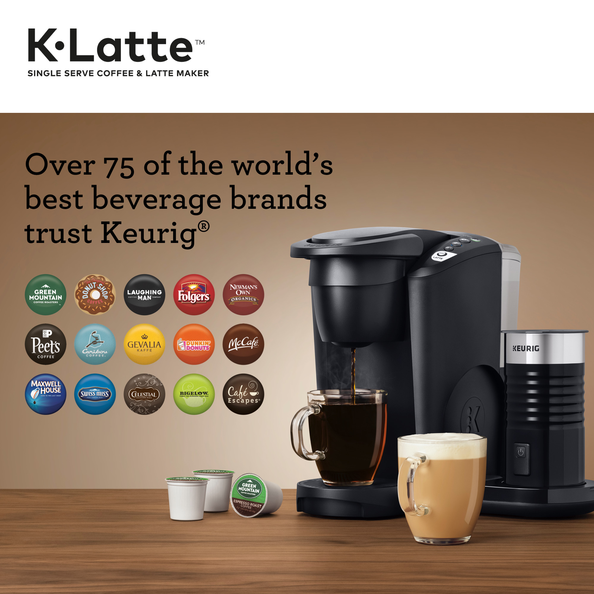 Keurig K-Latte Single Serve K-Cup Coffee and Latte Maker, Black - image 10 of 12