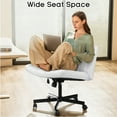 thumbnail image 2 of Waleaf Adult Armless Criss Cross Office Desk Chair, White, 2 of 7