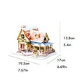 thumbnail image 3 of FFENYAN Christmas Gift Cottage DIY Handmade Puzzle Snow Cartoon House Model Decoration, 3 of 4