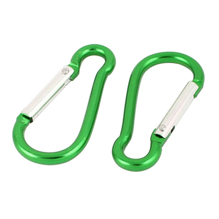 Calabash Design Clip Snap Carabiner Hook Keychain Karabiner Bag Holder x 8  Green