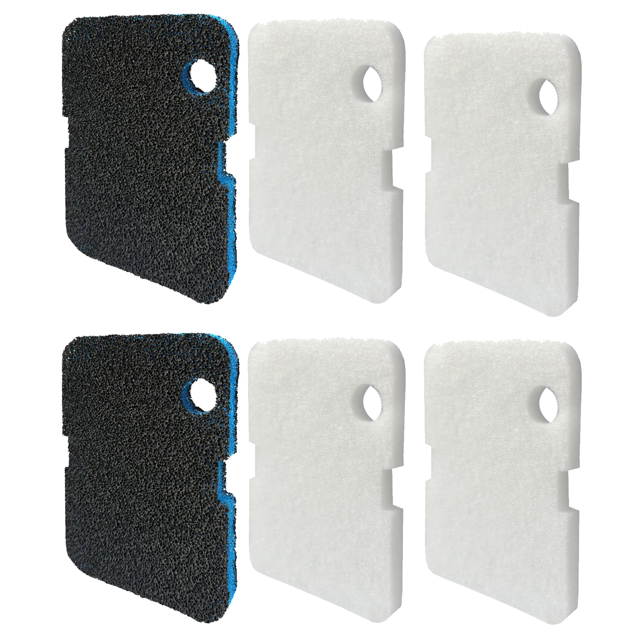 Qzbhct 4 Upgraded 3in1 Activated Carbon Filter Pads 8 White Floss for Cascade 700/1000 CCF2UL/CCF3UL Generic Canister Filter Aquarium Floss Sponge, 12 Pcs