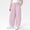 01 Pink, variant on Kids Light Color Casual Wide Leg Pants Elastic Waist With Pockets For Summer Playground，Size 1-15