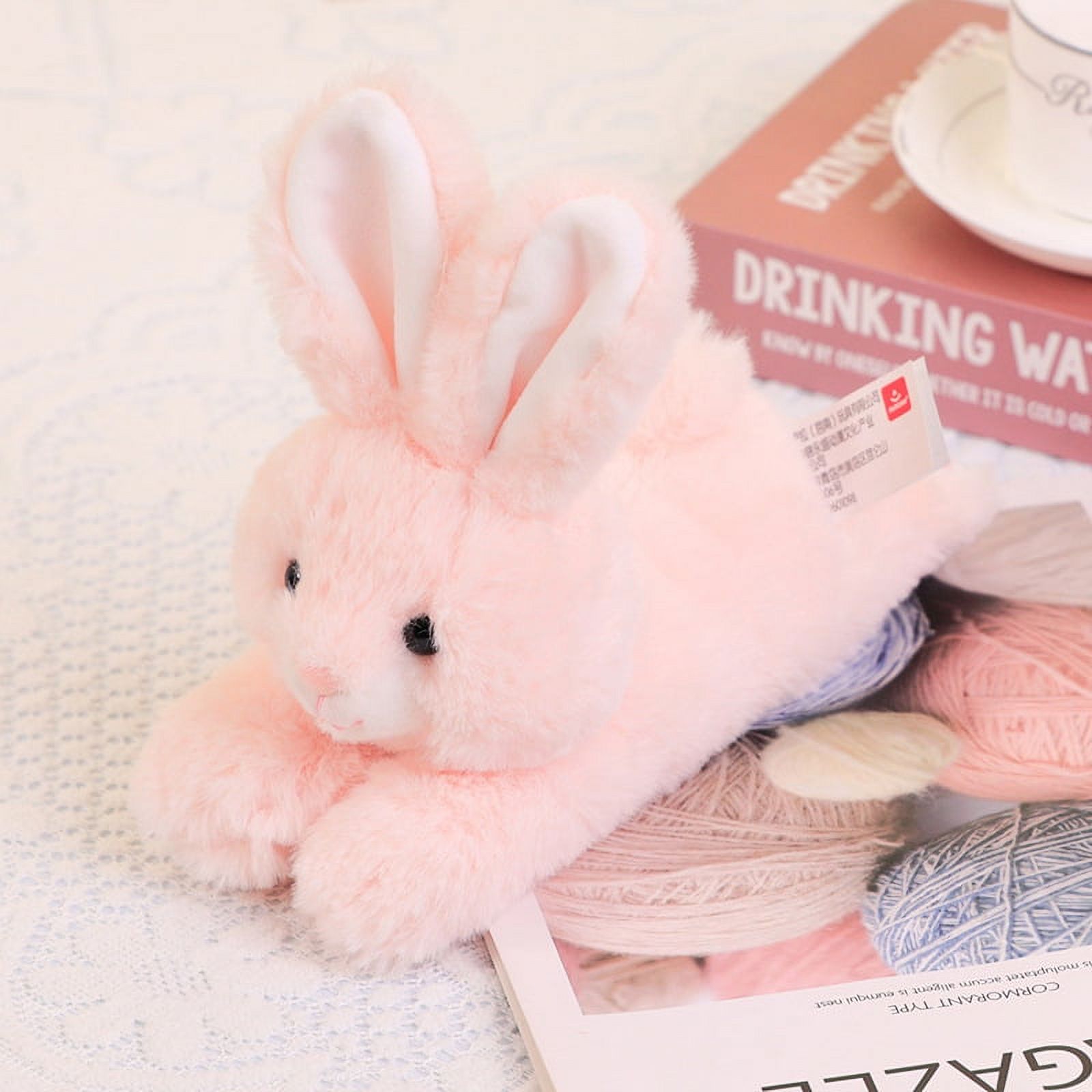 9" Pink Rabbit Plush Doll Cute Animal Toy Children Girls Boys Birthday Gift Decorative Bracelet
