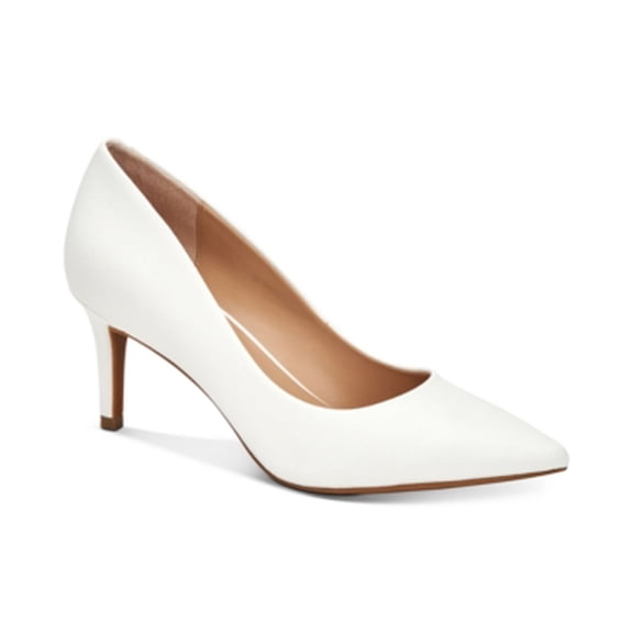 Alfani Womens Jeules Pumps White Lizard Smooth 10M