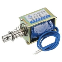 DC 24V 1A Solenoid Electromagnet Push Pull Type 15N 10mm Solenoid Actuator Open Frame Linear Motion JF-0837B