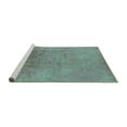 thumbnail image 2 of Ahgly Company Machine Washable Indoor Round Oriental Turquoise Blue Industrial Area Rugs, 8' Round, 2 of 4