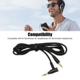 thumbnail image 3 of Cable de sonido de repuesto capa exterior de nailon conector en ángulo recto cable de sonido para auriculares conector profesional de 35 mm para accesorios de auriculares, 3 of 8
