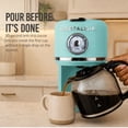 thumbnail image 3 of Nostalgia Retro Coffee Maker, 10-Cup One Button Brewing Classic Coffee Machine with Reusable Filter, Aqua, 3 of 9