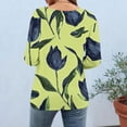 thumbnail image 5 of Fewfanhot Womens Spring Tops Casual Fashion Printed Casual Round Neck Summer Outfits Early Fall Fashion Spring Clothes, 5 of 6