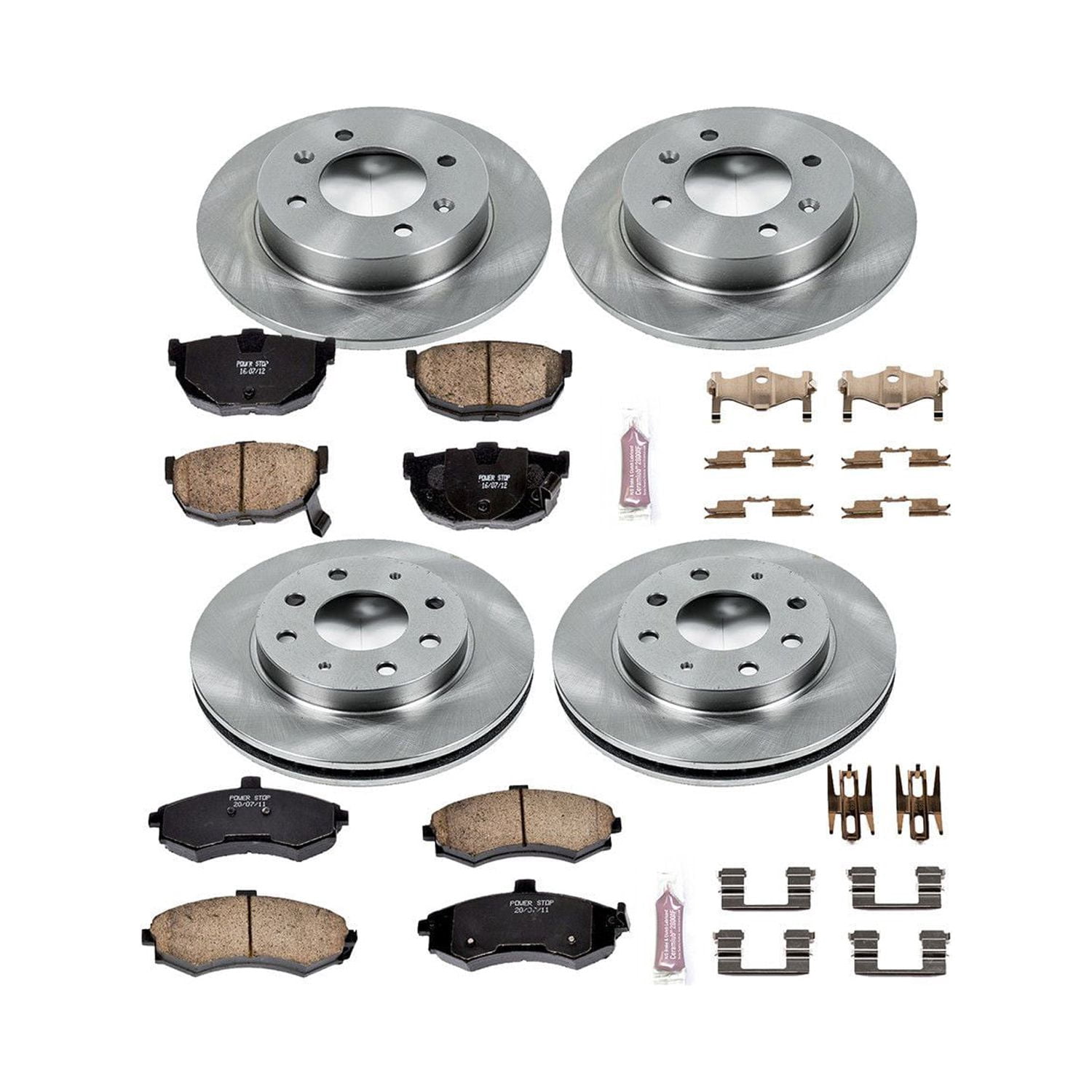 Power Stop Front and Rear Stock Replacement Brake Pad and Rotor Kit KOE2779