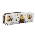 thumbnail image 1 of Disketp Honey Bee Insect Estuche de Lápices de Cuero con Cierre, Estuche Compacto para Papelería, Bolígrafos y Accesorios Pequeños, 1 of 7