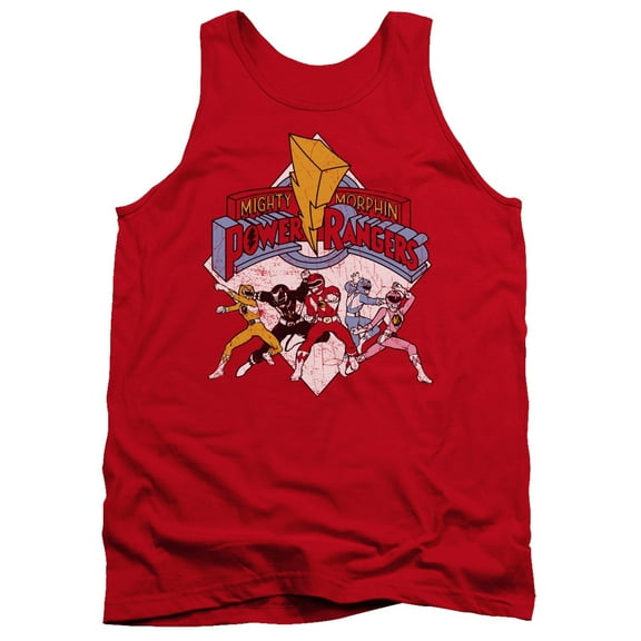 Power Rangers Men's Retro Rangers Mens Tank Red