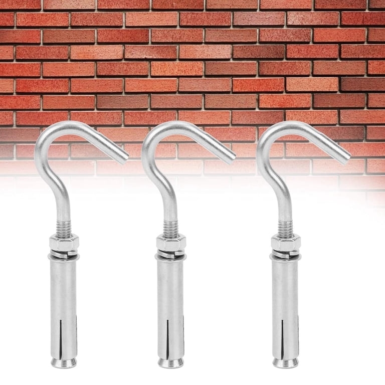 TANGMENGXI 304 Stainless Steel Expansion Hooks - Heavy Duty Concrete Wall Hooks (M6, 6 Pack)
