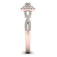 thumbnail image 2 of 1/2ct TDW Princess Cut Diamond 10K Rose Gold Twist Shank Engagement Ring, 2 of 4