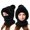 Black_#3, variant on UJNDER Winter Warm Lined Scarf Hat Set for Cold Weather Thermal Face Windproof Outdoor Activities Black_#3 One Size