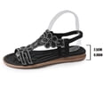 thumbnail image 5 of KEGIRLOM Women Spring/Summer Fashionable And Casual Versatile Water Diamond Comfortable And Casual Elastic Set Sandals With Slope Heels Black 8.5, 5 of 9