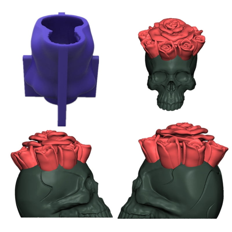 3D Rose Candle Epoxy Resin Mold Plaster Soap Silicone Mould DIY Crafts Home Ornaments Casting Tools