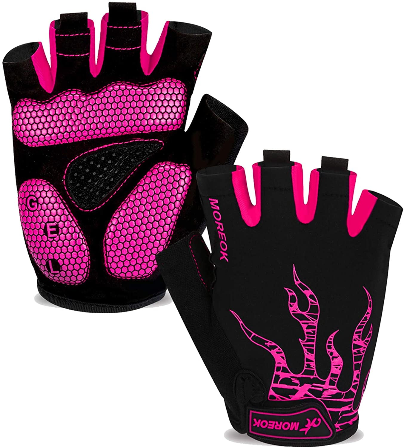 Cycling Gloves Bike Gloves Half Finger Gel Padded Mountain Road Biking Gloves Anti-slip Shock-absorbing Breathable Half Finger Bicycle Short Gloves for Men Women