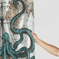 thumbnail image 3 of Orinice  36 Inch Stall Anime Nautical Octopus Shower Curtain Half Kraken Ocean Landscape Sea Cool Sailboat Ship Bathroom Waterproof Fabric Polyester Accessories 60x72, 3 of 7