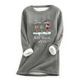 thumbnail image 1 of Jienlioq Women's Large Loose Raglan Top Thickened and Velvet Lamb Wool Warm Underlay, 1 of 2