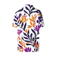 thumbnail image 5 of BRGZLK Women's Sleeved Shirt Fashion Casual Loose Short Print Button Down Business Casual Top Lightweight Summer V Neck Work Blouse, 5 of 6