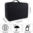 thumbnail image 5 of Professional Travel Makeup Case 16.5 Inches Large Make Up Bag Cosmetic Train Case Portable Artist Storage Organizer Bag with Shoulder Strap for Makeup Brushes (L-Black), 5 of 13