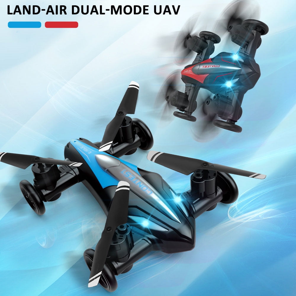 HOTBEST D85 2-In-1 Rc Drone Helicopter \u200b2.4g Dual Mode Uav Professional  Flying Air Land Driving Mode Rc Cars Quadcopters Toys, For Kids -  Walmart.com