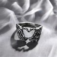 thumbnail image 3 of Love Hand Sign Rings for Women - Novelty Heart Shape Retro Alloy Rings Jewelry Accessory Gifts Size 5-10 (Silver, 9), 3 of 4