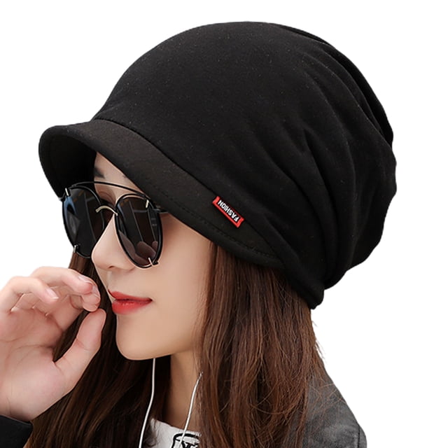 Women's Cotton Hat Thick Warm Windproof Simple Solid Color Beanie Hat