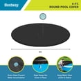 thumbnail image 3 of Open Box Bestway Round PVC 8 Foot Pool Cover for Above Ground Pro Frame Pools, 3 of 6