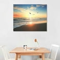 thumbnail image 2 of Shiartex Blue Sky and Coastal Scenery Seascape Art Modern Canvas Wall Art Picture 20x16in, 2 of 3