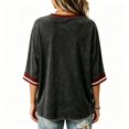 thumbnail image 4 of Bovemsi Tops for Women Trendy Loose‑Fit V‑Neck Half‑Sleeve Prints Fashion Outfits Clothes L, 4 of 4