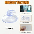 thumbnail image 3 of Yazoeia 24 PCS Car Glass Windshield Sunshade Suction Cups, Powerful Pull Ring Dovetail Sucker Hooks, Multifunctional Mini PVC Adsorption Holder for Windows, Visor, Kitchen, Bathroom CJC912-115056, 3 of 6